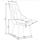 Стул HALMAR K365 серый/черный